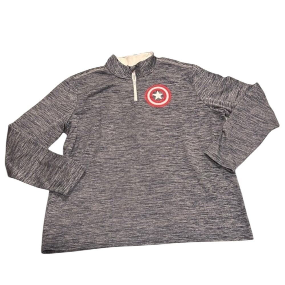 Marvel Captain America 1/4 Zip Pullover Sweatshirt